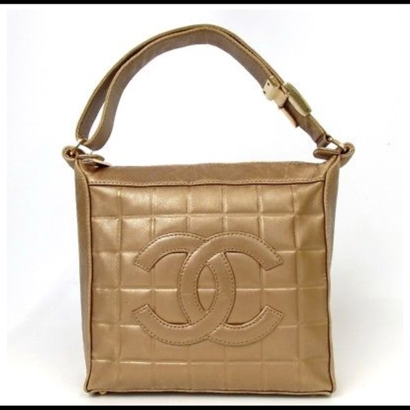 authentic CHANEL bag Choco bar COCO Shoulder Bag - Picture 1 of 8